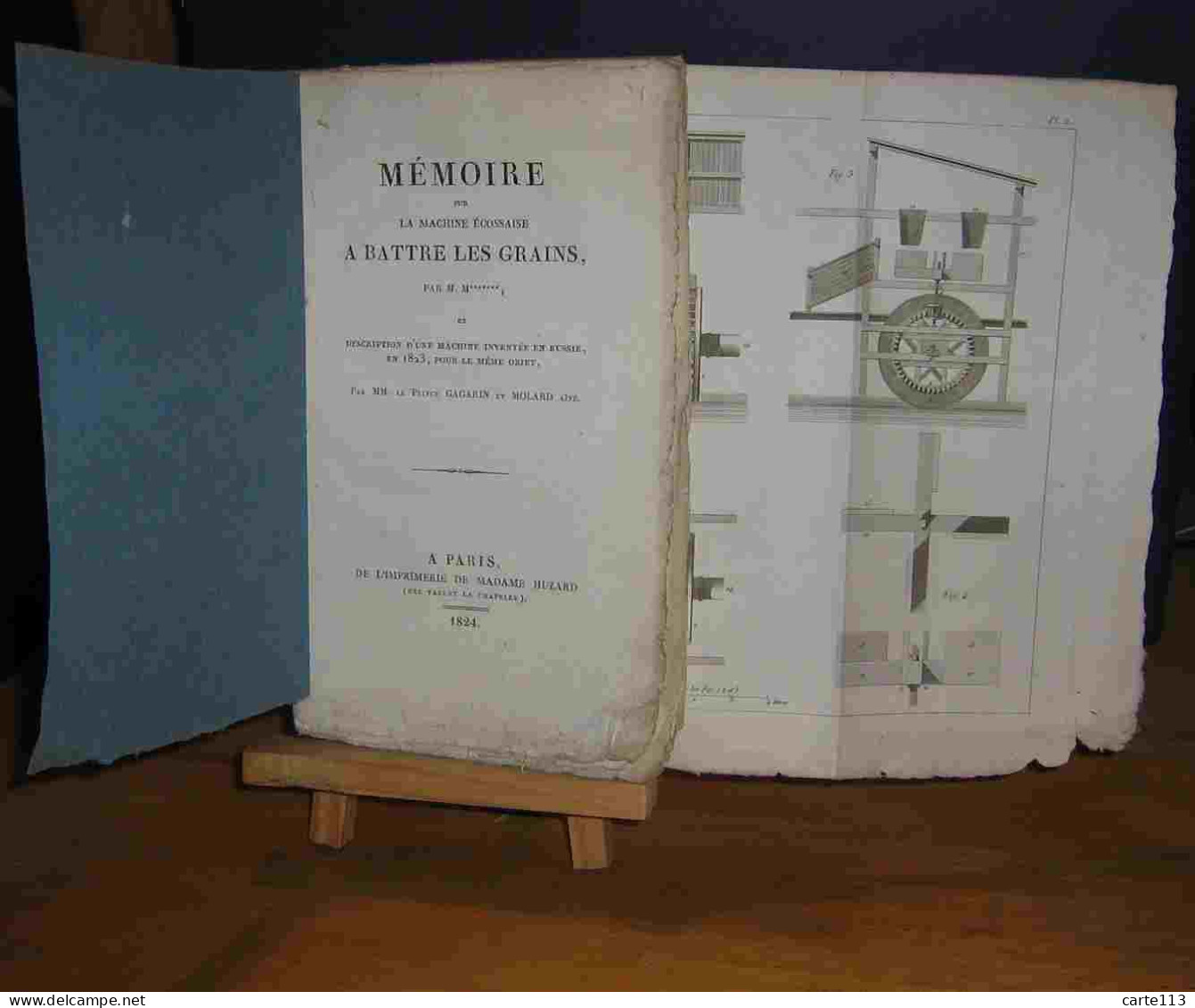 GAGARIN Prince - MOLARD Aine - MEMOIRE SUR LA MACHINE ECOSSAISE A BATTRE LES GRAINS - 1801-1900