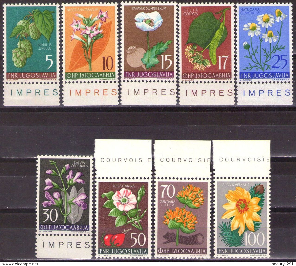 Yugoslavia 1955 - Flowers - Flora - Mi 765-773 - MNH**VF - Nuovi