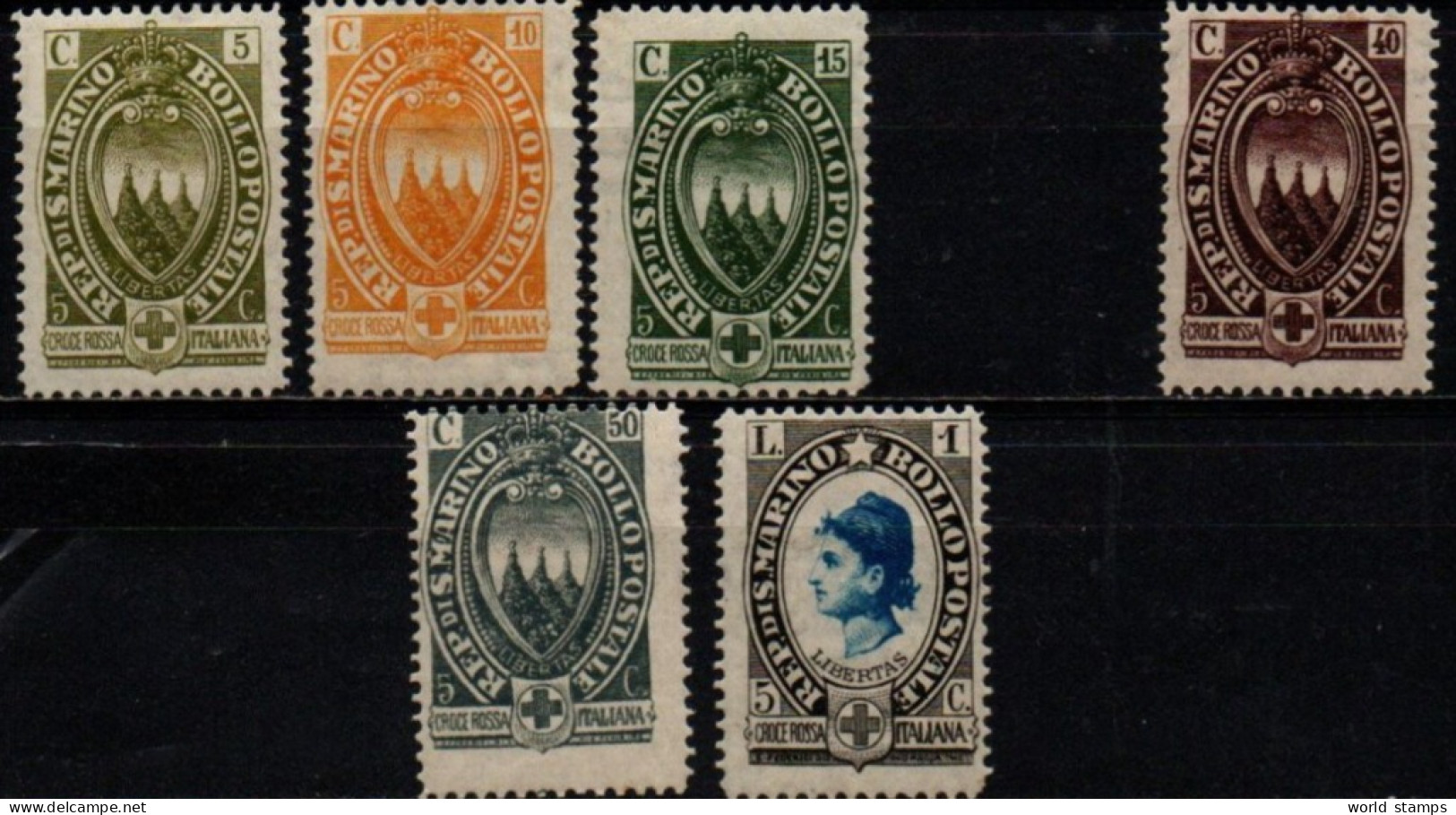 SAINT-MARIN 1923 * MANQUE 25 C. - Unused Stamps