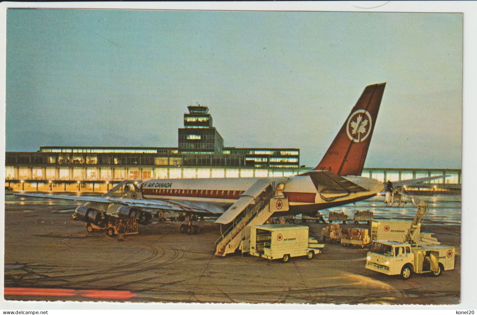 Vintage Pc Air Canada Douglas Dc-8 Aircraft @ Montreal Airport - 1919-1938