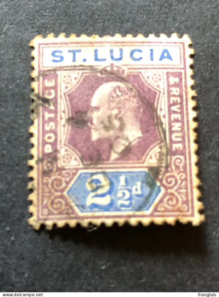 SAINT LUCIA  SG 60  2½d Dull Purple And Ultramarine  FU - Ste Lucie (...-1978)
