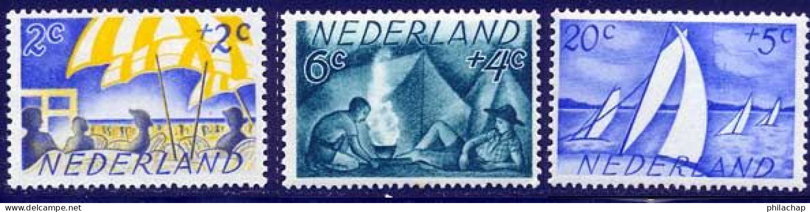 Pays-Bas 1949 Yvert 504 - 506 - 508 ** TB - Ungebraucht