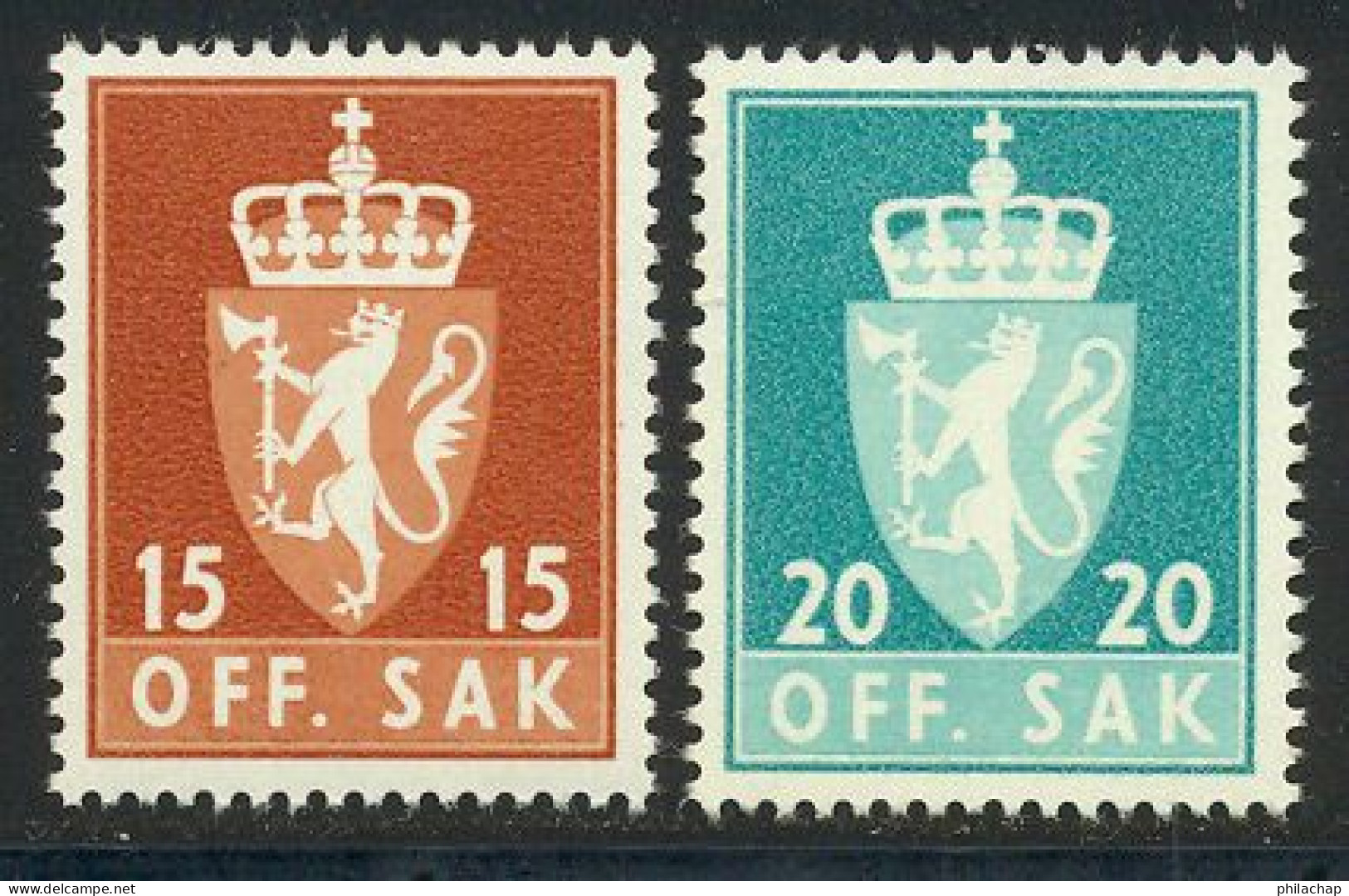 Norvege Service 1982 Yvert 107 - 111 ** TB - Dienstzegels
