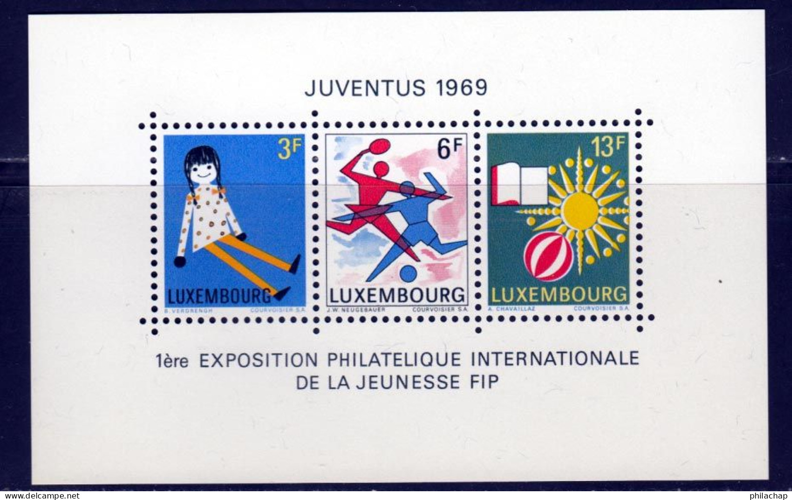Luxembourg BF 1969 Yvert 8 ** TB - Blocs & Feuillets