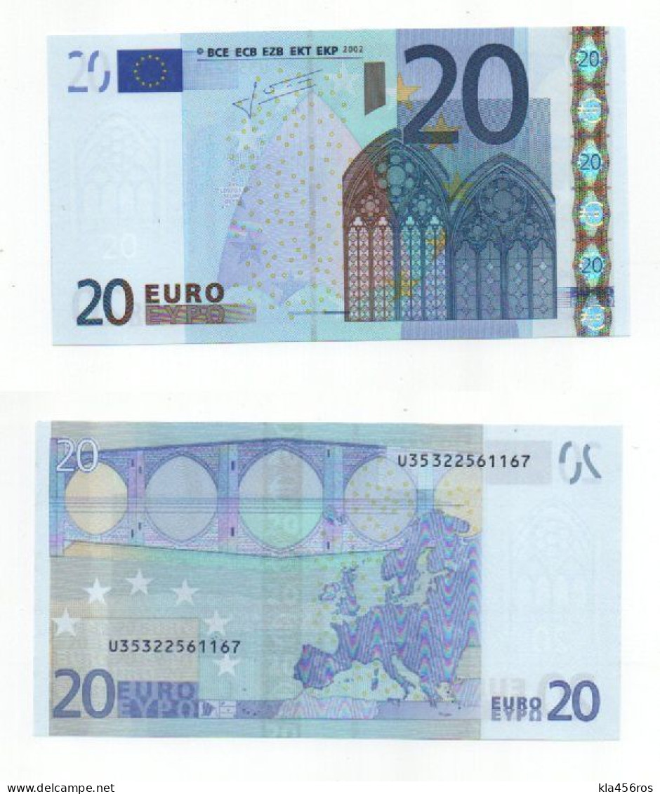 20 Euro   L057G1 2002 Trichet Frankreich UNC - 20 Euro