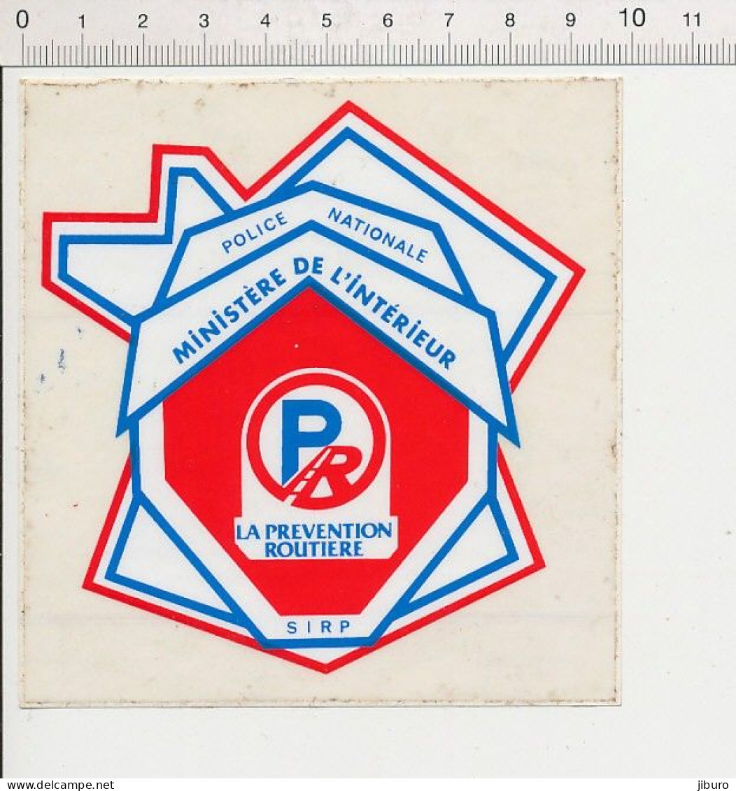 (quelques Salissures) Autocollant Sticker La Prévention Routière Police Nationale Ministère De L'Intérieur SIRP - Aufkleber