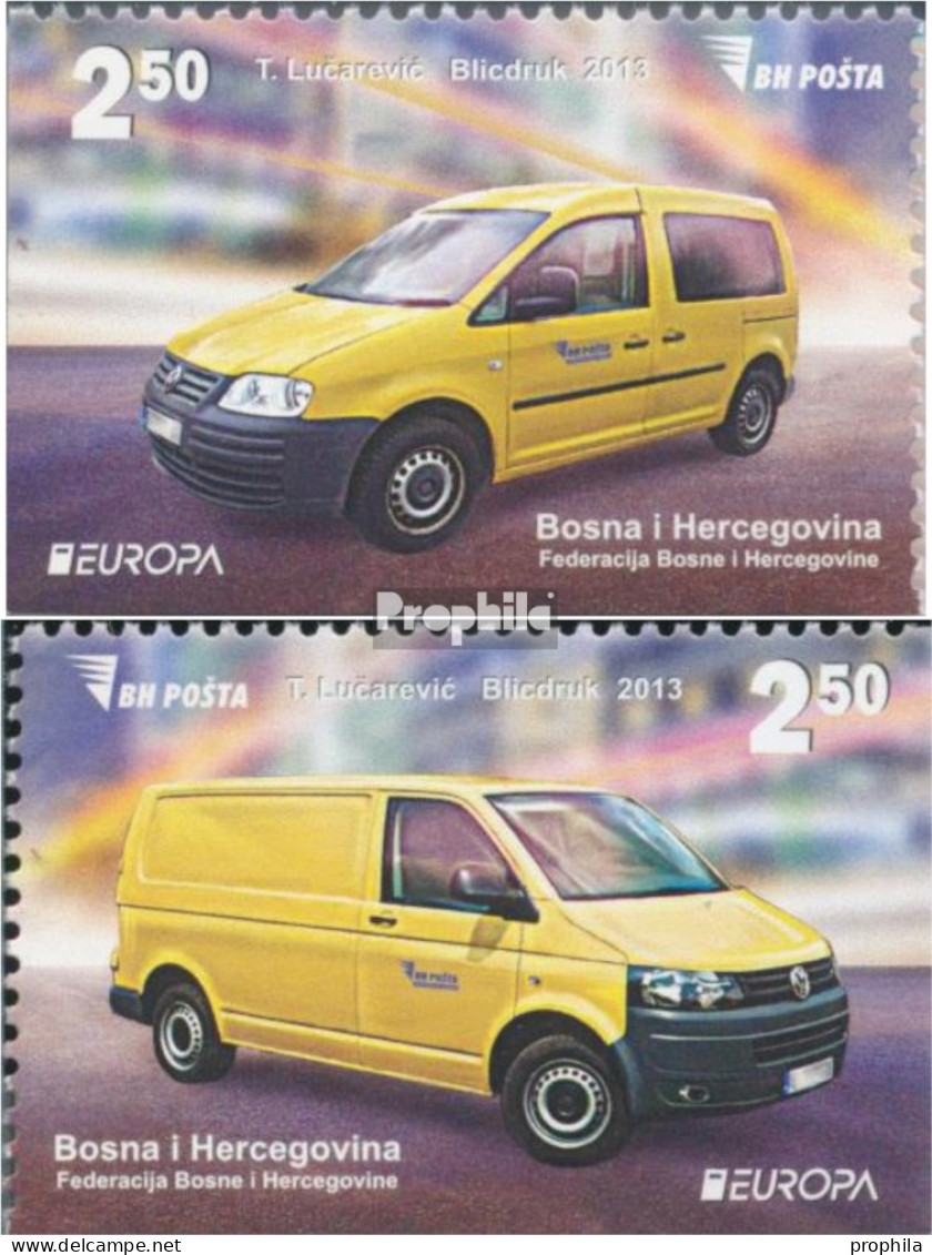 Bosnien-Herzegowina 618E-619E (kompl.Ausg.) Postfrisch 2013 Postfahrzeuge - Bosnia And Herzegovina