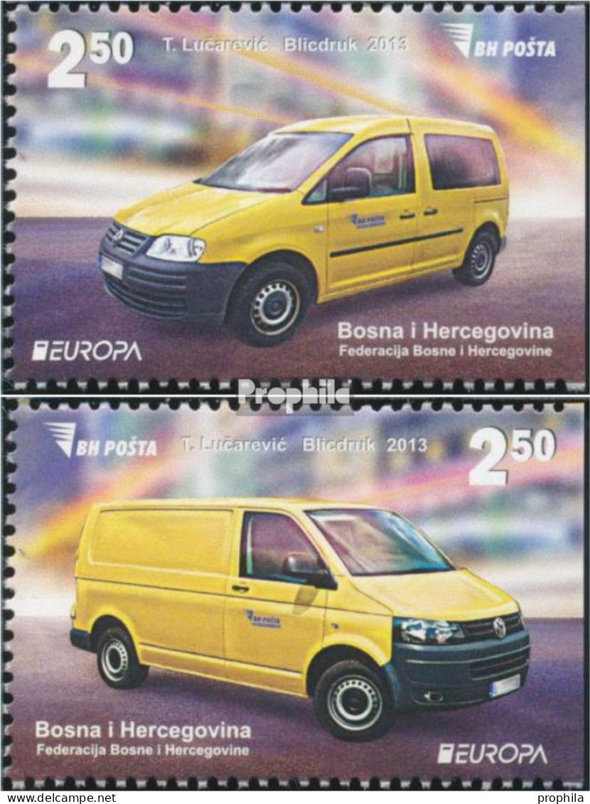 Bosnien-Herzegowina 618Dr-619Dr (kompl.Ausg.) Postfrisch 2013 Postfahrzeuge - Bosnië En Herzegovina