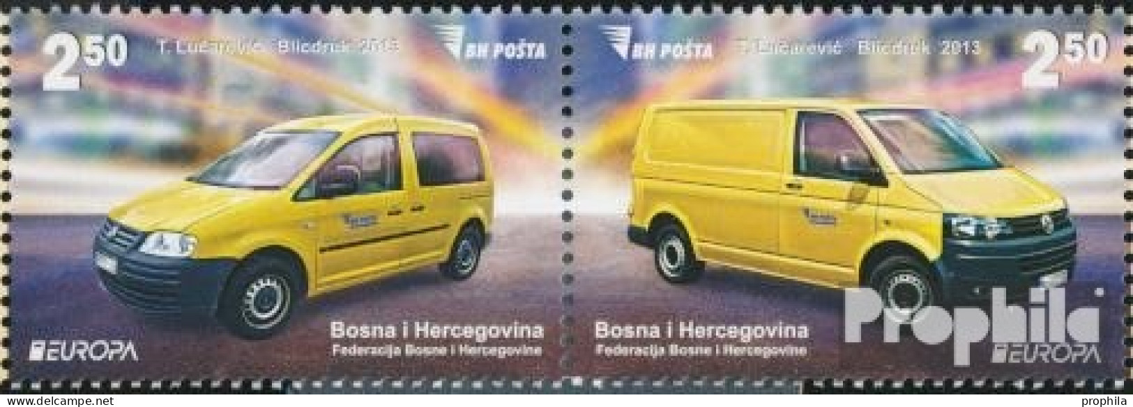 Bosnien-Herzegowina 618A-619A Paar (kompl.Ausg.) Postfrisch 2013 Postfahrzeuge - Bosnia And Herzegovina