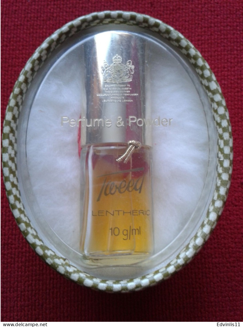 Vintage Tweed Lentheric Perfume And Powder Set, New, Perfume 10 Ml, Powder 75 G. - Mujer