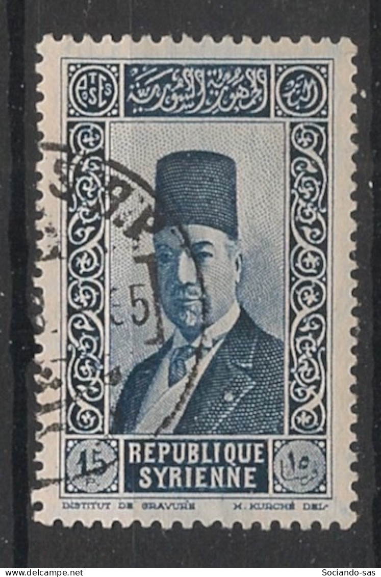 SYRIE - 1934 - N°YT. 236 - Ali Bey El Abed 15pi Bleu - Oblitéré / Used - Oblitérés