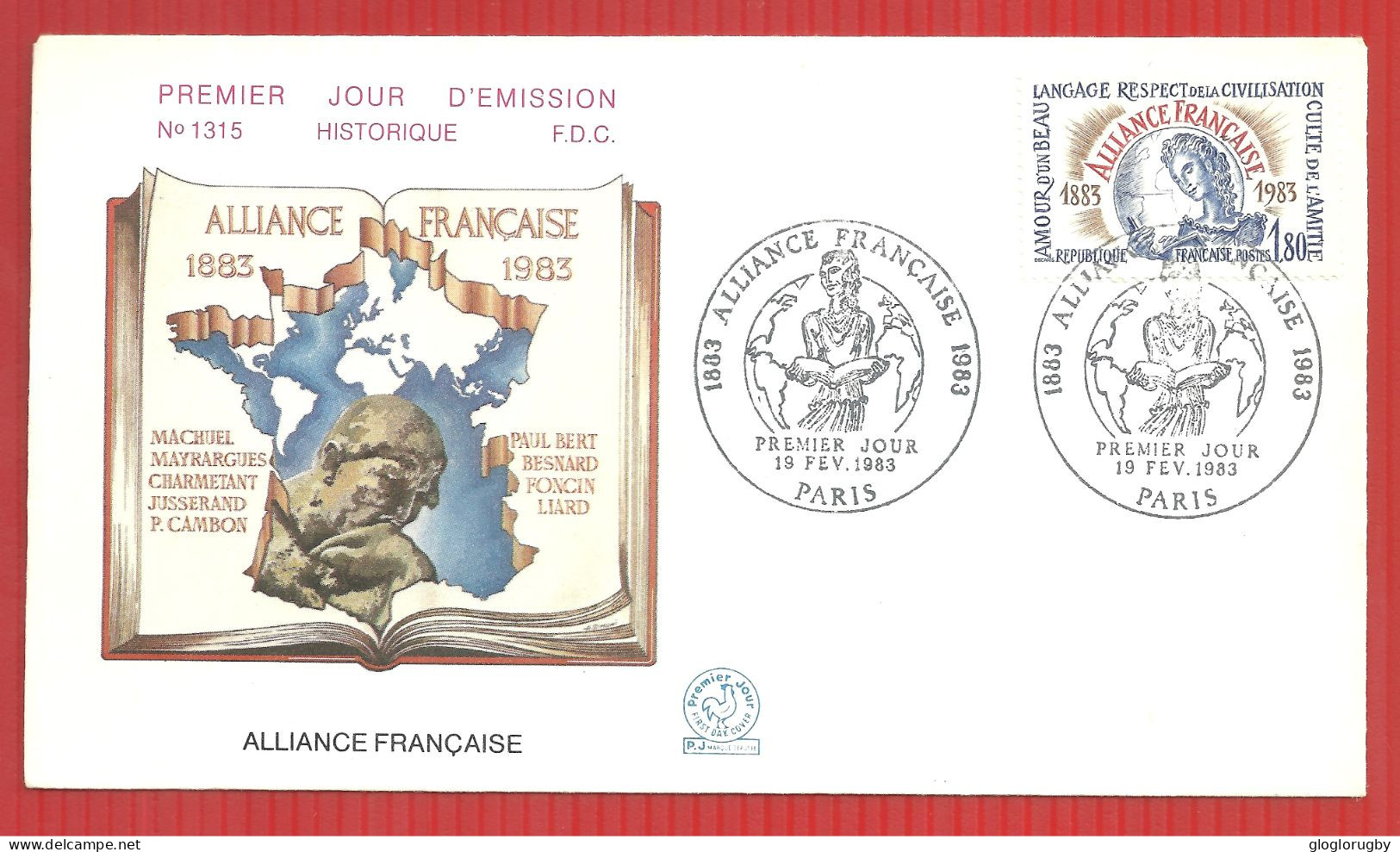 FDC  ALLIANCE FRANCAISE 19 2 1983 - 1980-1989