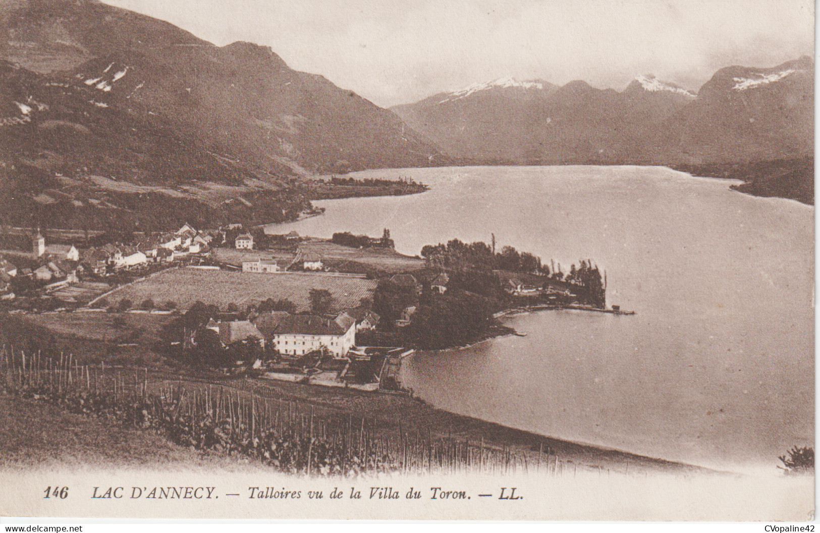 LAC D'ANNECY (74) TALLOIRES Vu De La Villa Du Toron En 1916 - Talloires