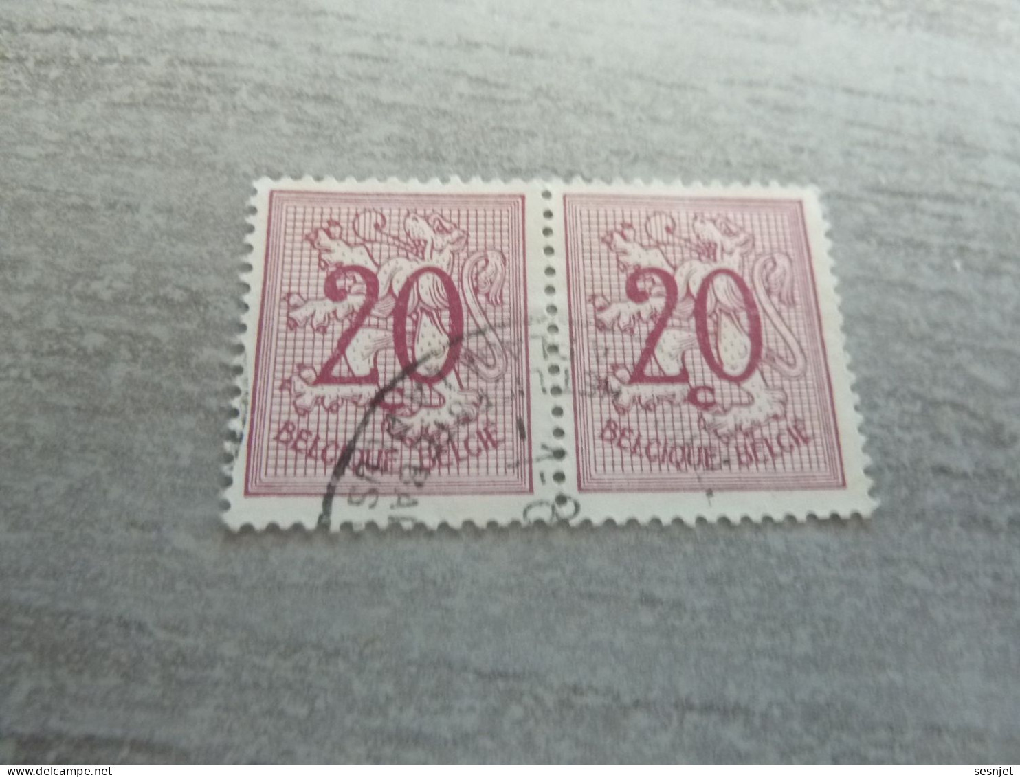 Belgique - Lion - 20c. - Lilas Foncé - Double Oblitérés - Année 1950 - - Used Stamps
