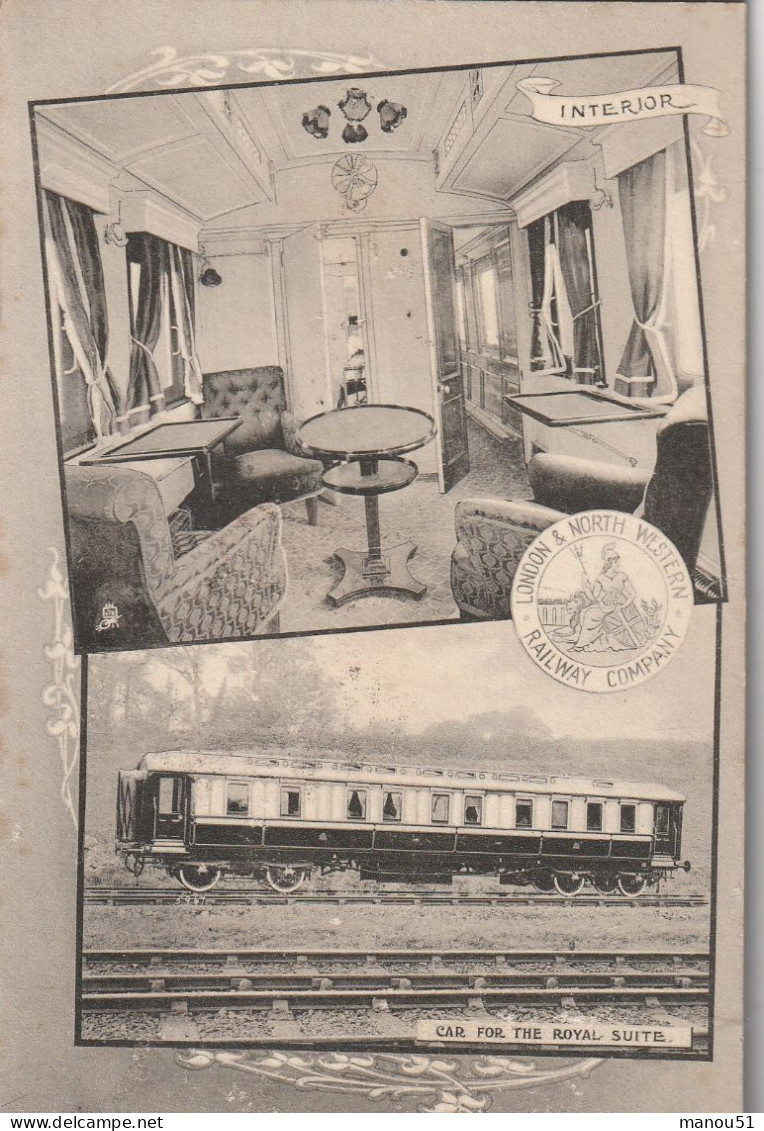 CPA Anglaise : Car For The Royal Suite - Interior - Trains