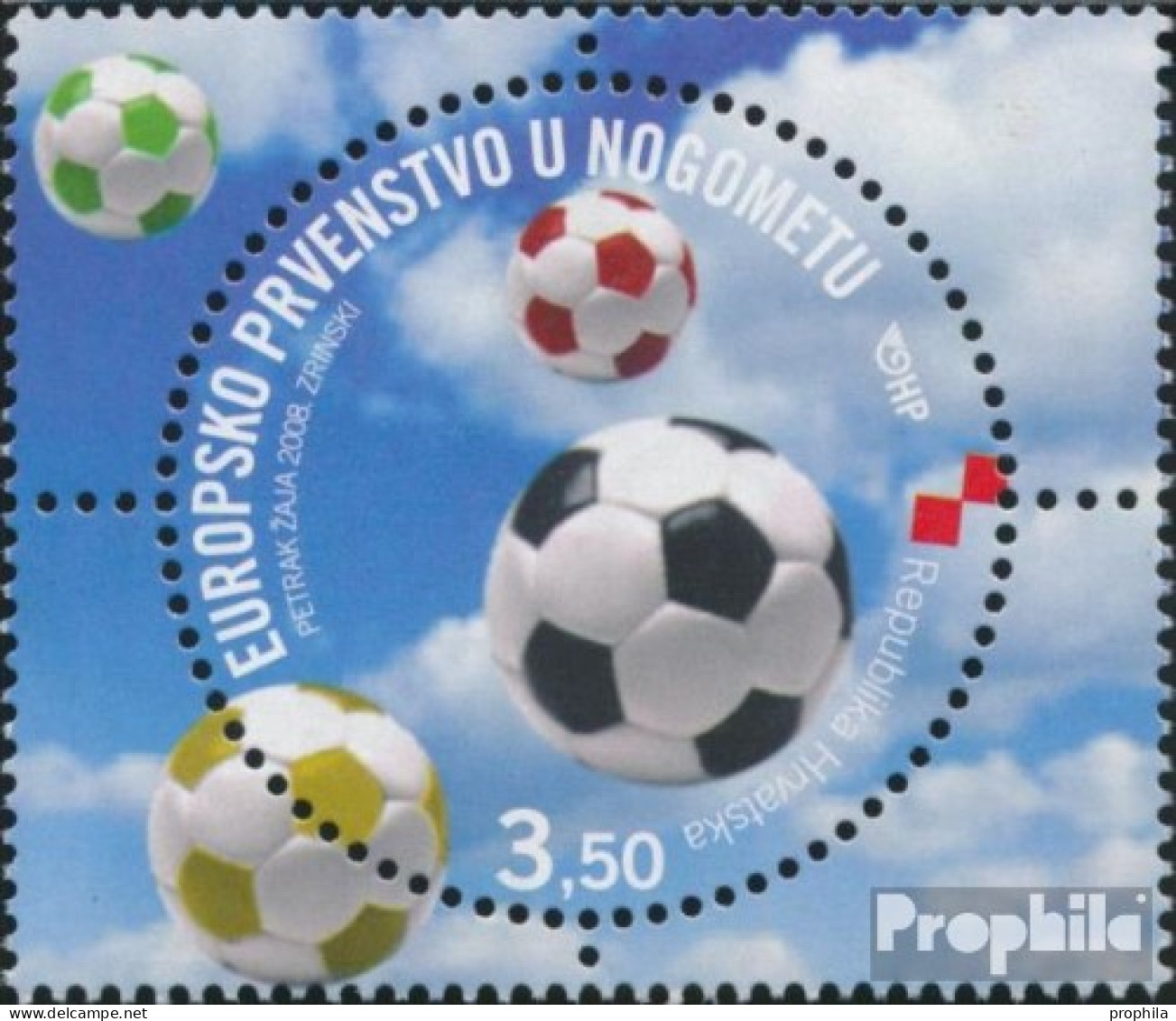 Kroatien 859 (kompl.Ausg.) Postfrisch 2008 Fussball EM - Croatie