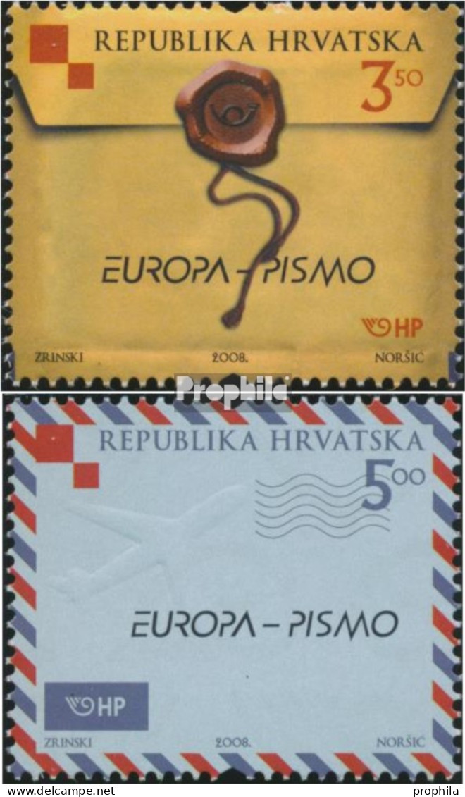 Kroatien 857-858 (kompl.Ausg.) Postfrisch 2008 Der Brief - Croacia