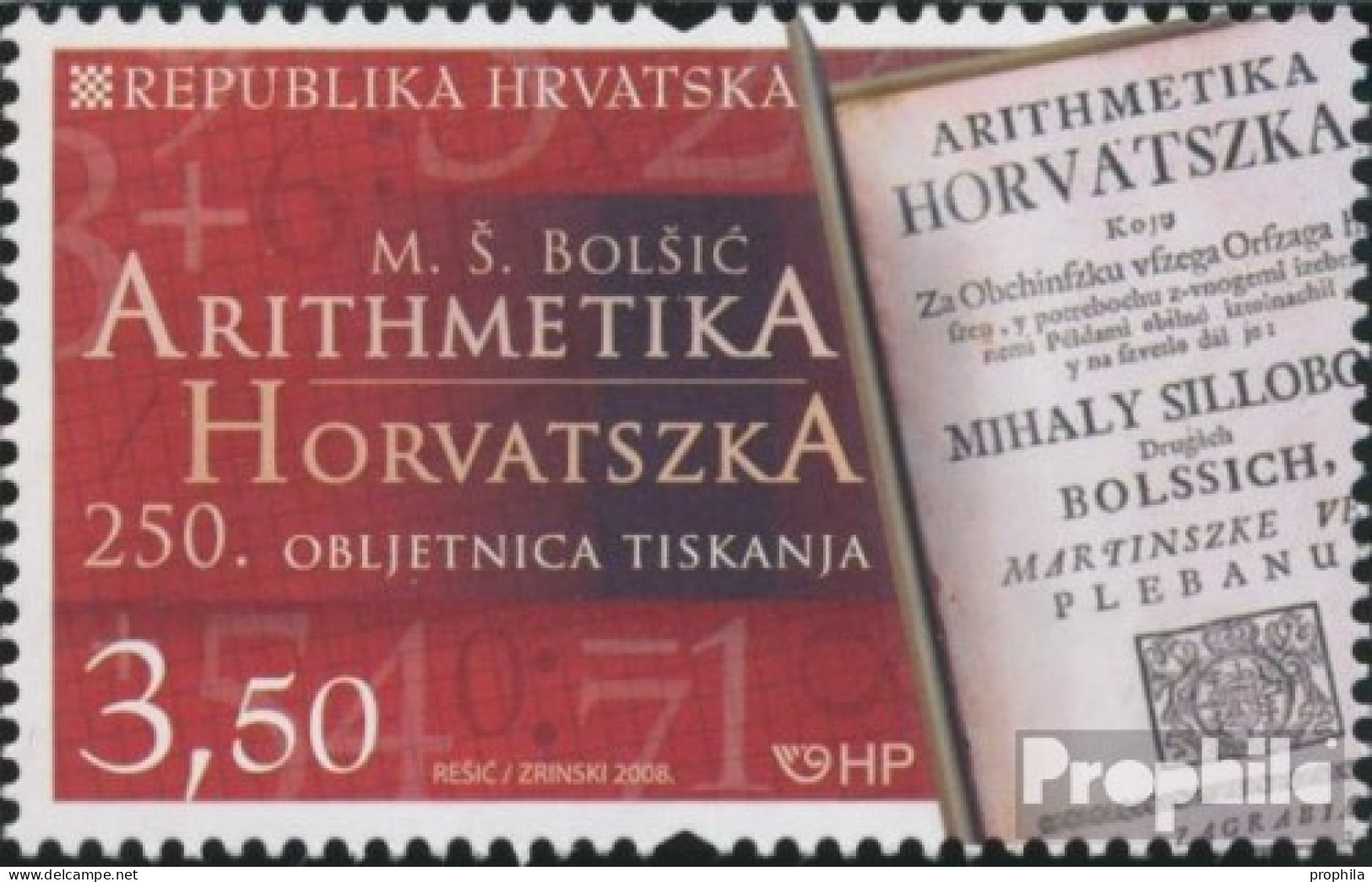 Kroatien 835 (kompl.Ausg.) Postfrisch 2008 Kroatische Arithemik - Croatie