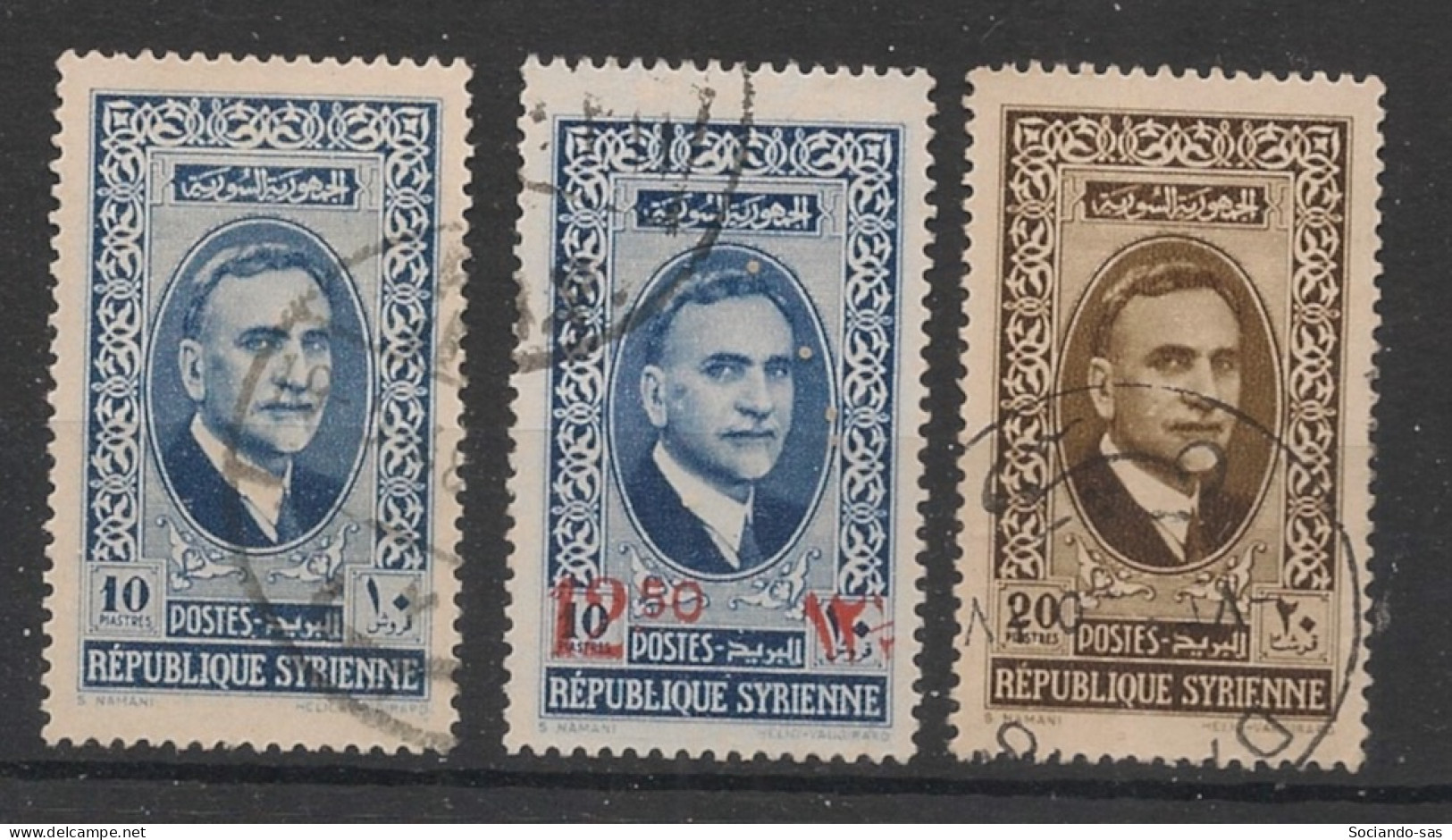 SYRIE - 1938-42 - N°YT. 246A à 248 - Président Attassi - Oblitéré / Used - Used Stamps