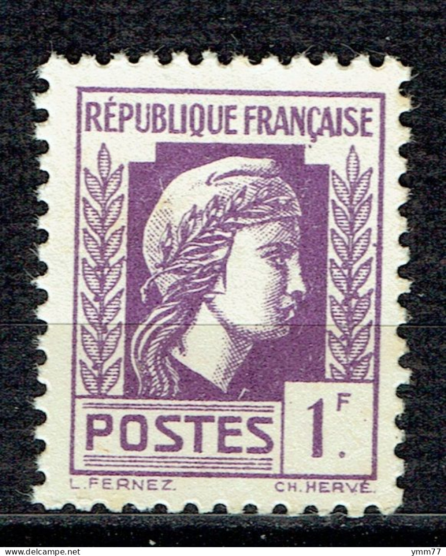 1 F Violet Marianne D'Alger - 1944 Coq Et Marianne D'Alger