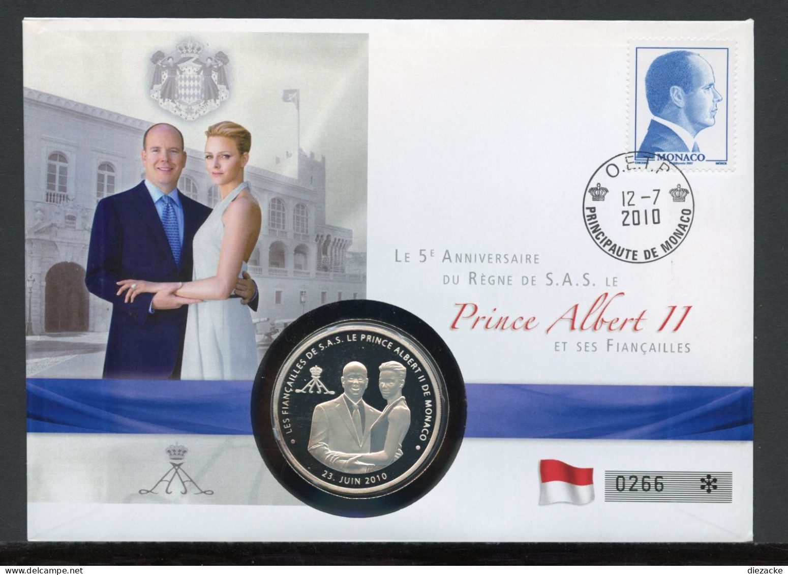 Numisbrief Monarchien Europas Prinz Allbert II. Von Monaco PP (M5402 - Ohne Zuordnung