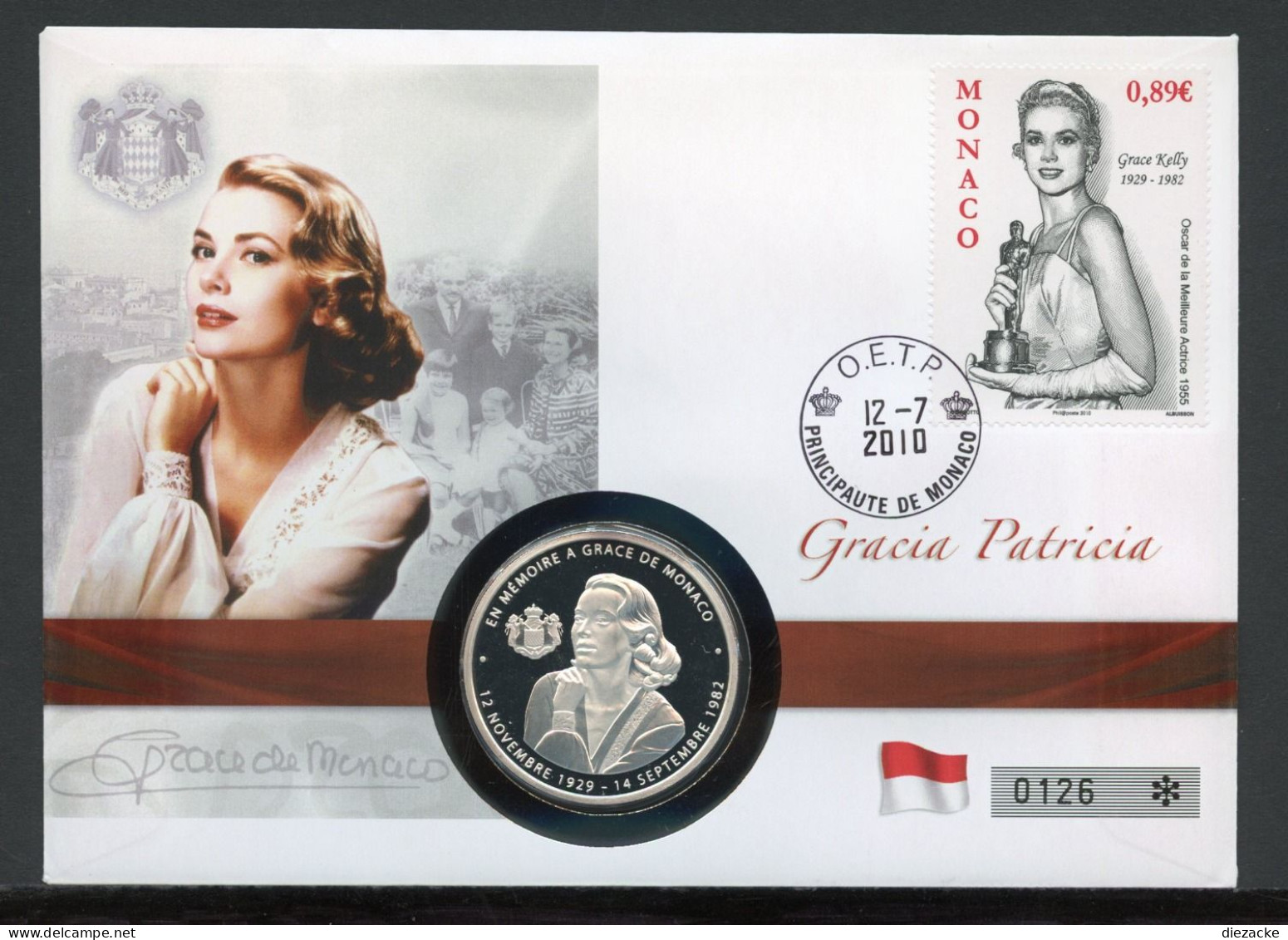 Numisbrief Monarchien Europas Gracia Patricia Von Monaco PP (M5401 - Zonder Classificatie