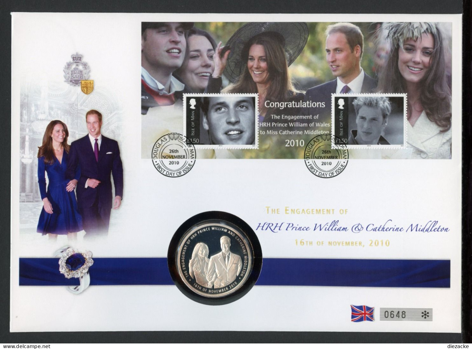 Numisbrief Monarchien Europas Prinz William Und Catherine Middleton PP (M5412 - Non Classés