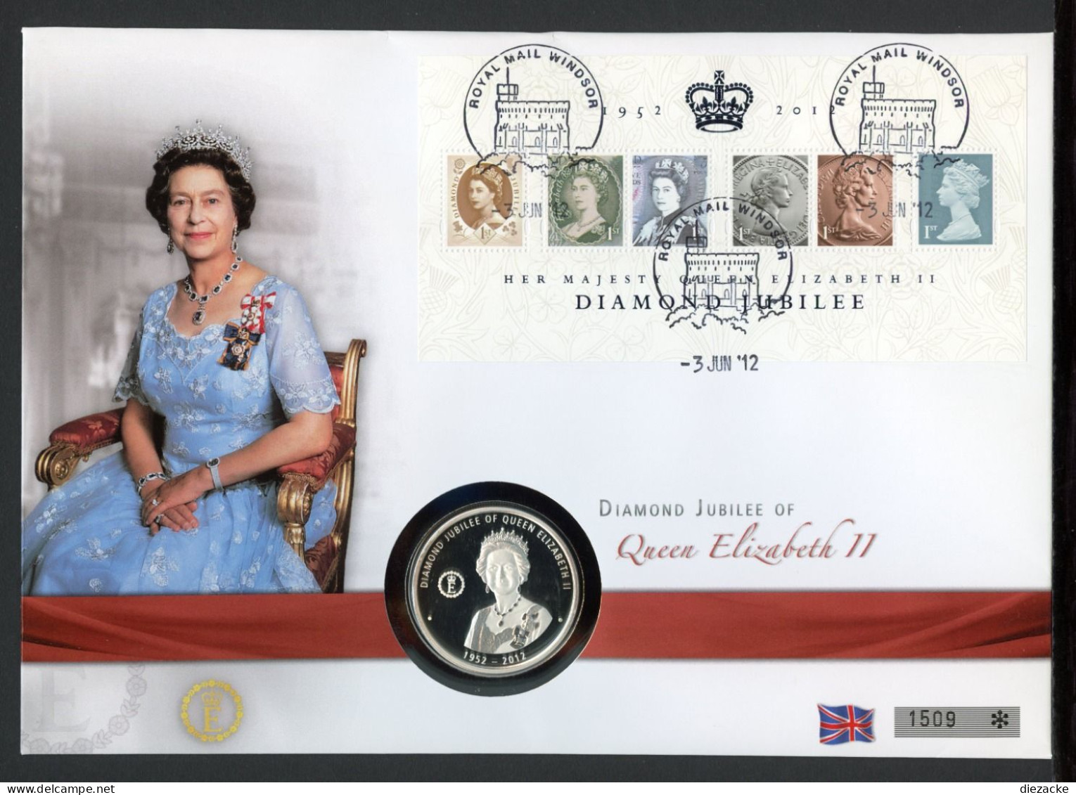 Numisbrief Monarchien Europas Diamond Jubilee Queen Elizabeth II. PP (M5411 - Unclassified