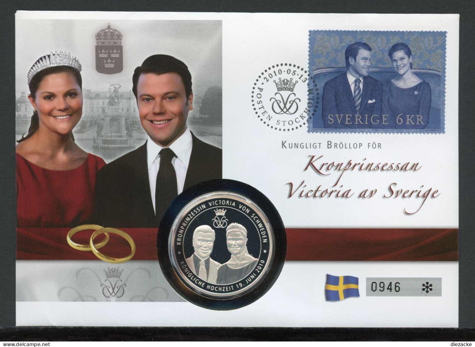 Numisbrief Monarchien Europas Kronprinzessin Victoria Von Schweden PP (M5400 - Non Classés