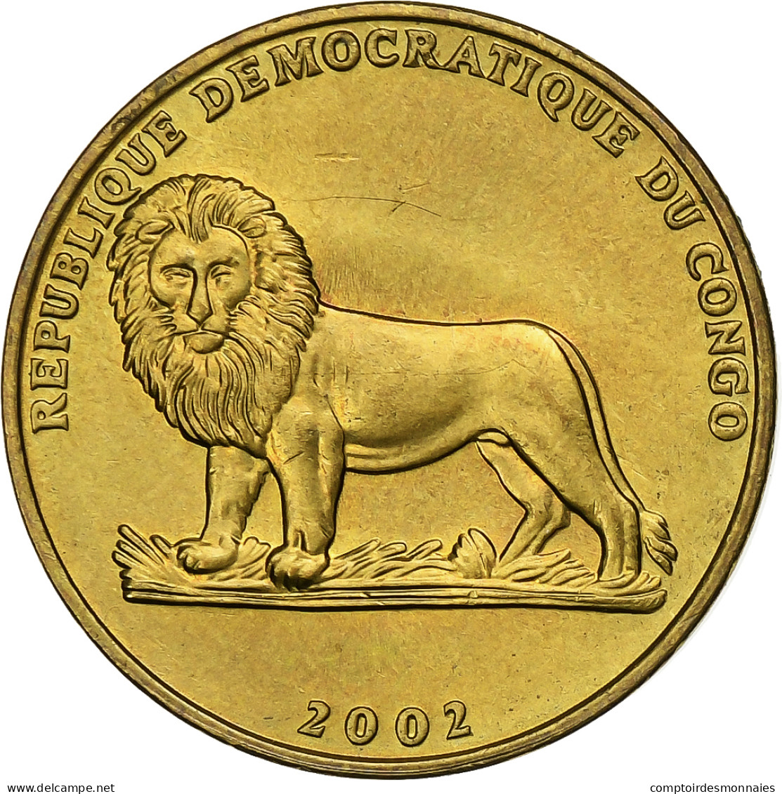 République Démocratique Du Congo, Franc, 2002, Laiton, FDC, KM:81 - Repubblica Centroafricana