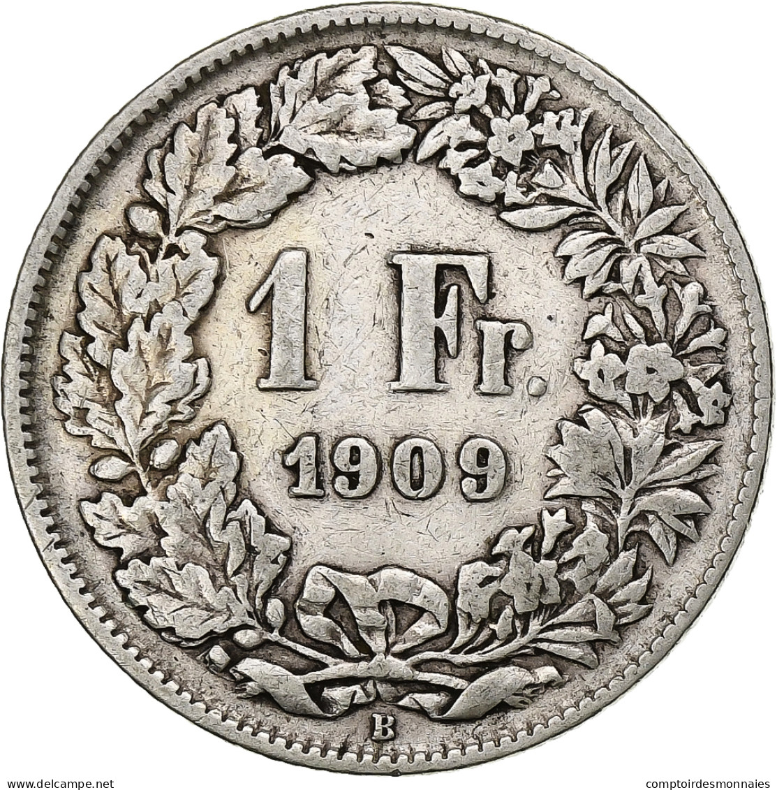 Suisse, Franc, 1909, Bern, Argent, TB+, KM:24 - Otros & Sin Clasificación