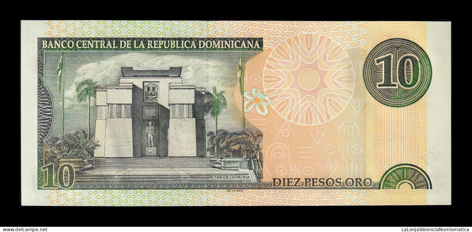 República Dominicana 10 Pesos Oro 2001 Pick 168a Sc Unc - Dominikanische Rep.