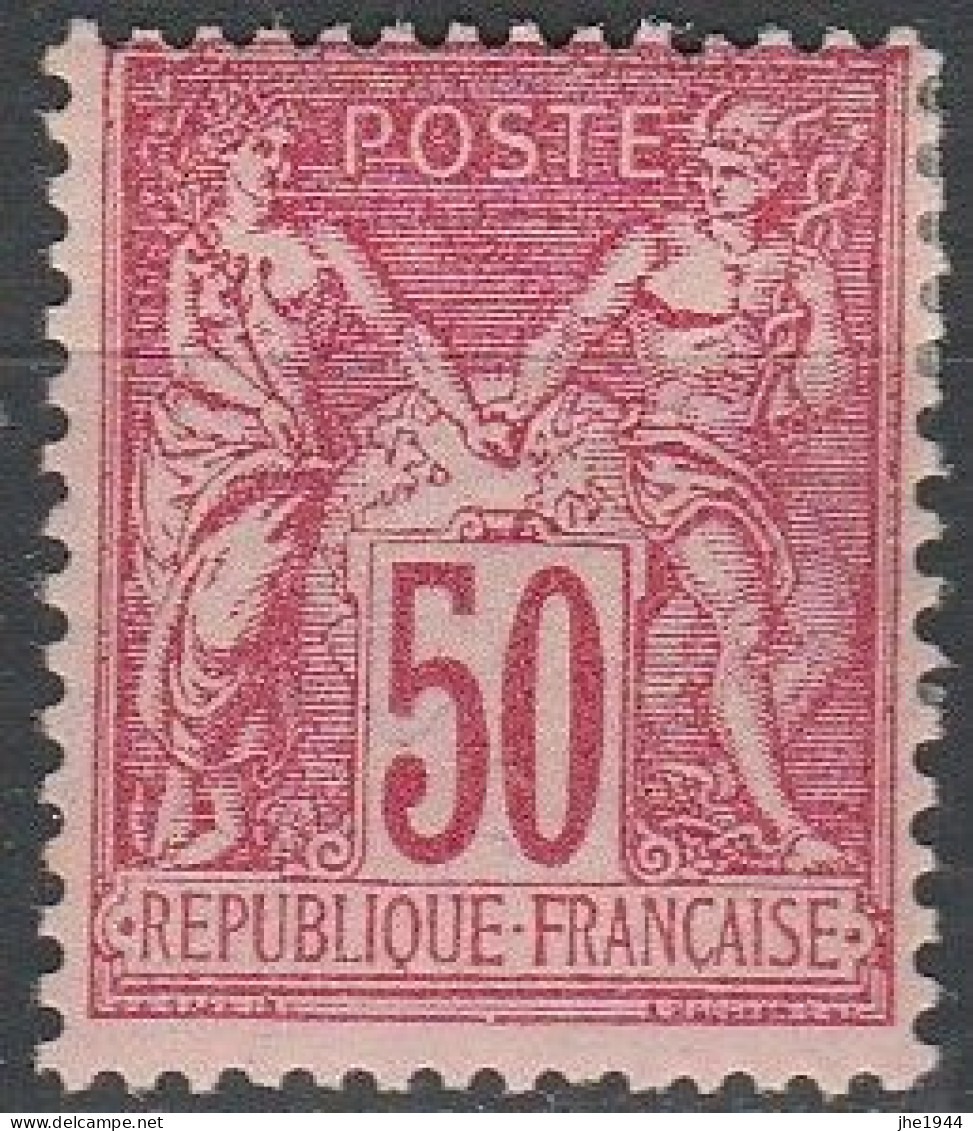France N° 98 * SAGE Type II 50 C Rose - 1876-1898 Sage (Tipo II)