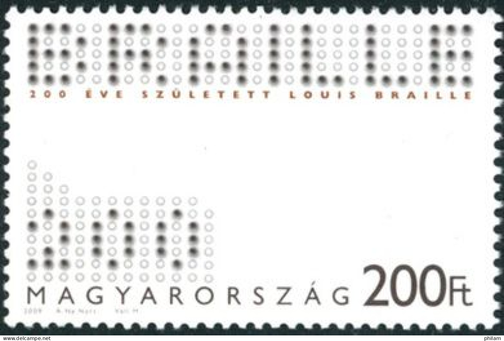 HONGRIE 2009 - Louis Braille - 1 V. - Neufs