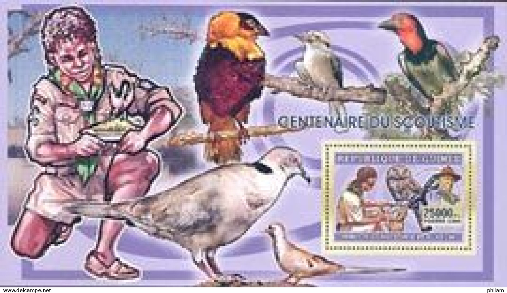 GUINEE 2006 - Centenaire Du Scoutisme - Hiboux-oiseaux - BF - Unused Stamps