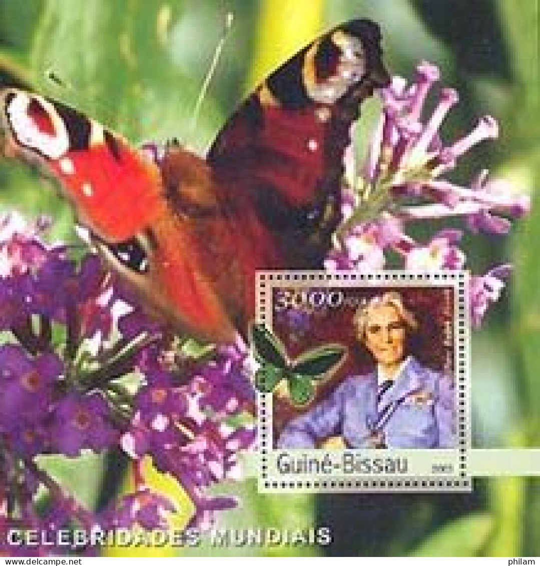 GUINEE BISSAU 2003 - Lady Baden Powell Et Papillons - BF - Nuevos