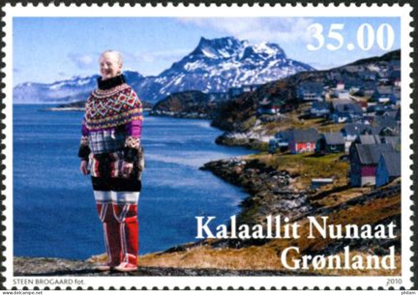 GROENLAND 2010 -70 Ans De La Reine Margreth II-1 V. - Unused Stamps