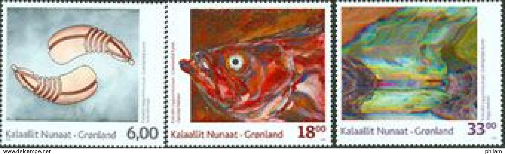 GROENLAND 2009 - Art Contemporain - III - 3 V. - Unused Stamps