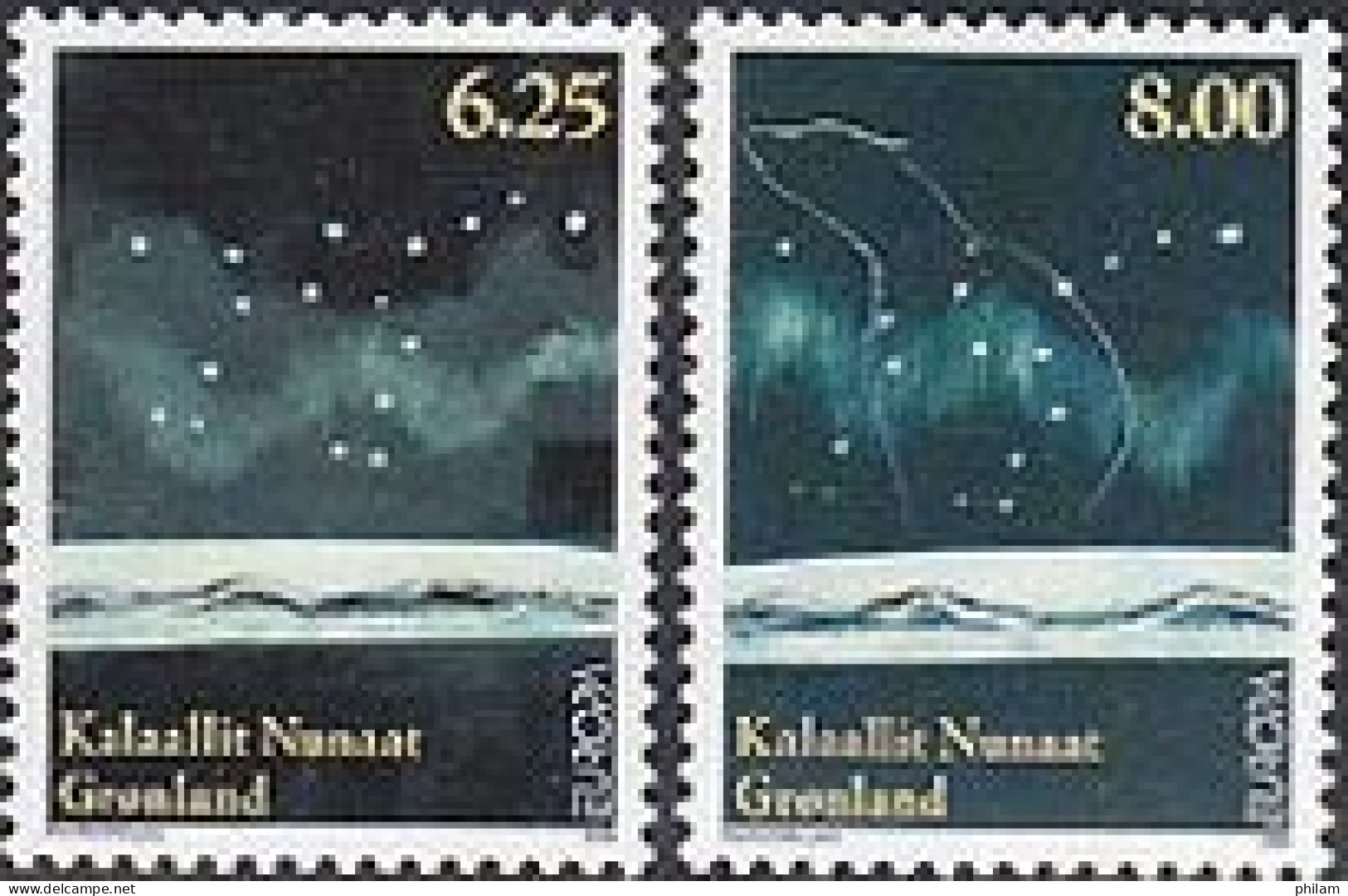 GROENLAND 2009 - Europa - L'astronomie -  Gommés - 2 V. - Nuevos