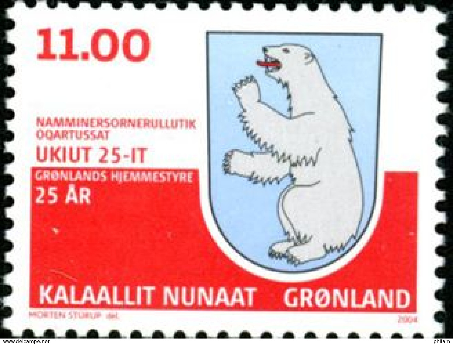 GROENLAND 2004 -25 Ans De Gouvernement Autonome-1 V. - Unused Stamps