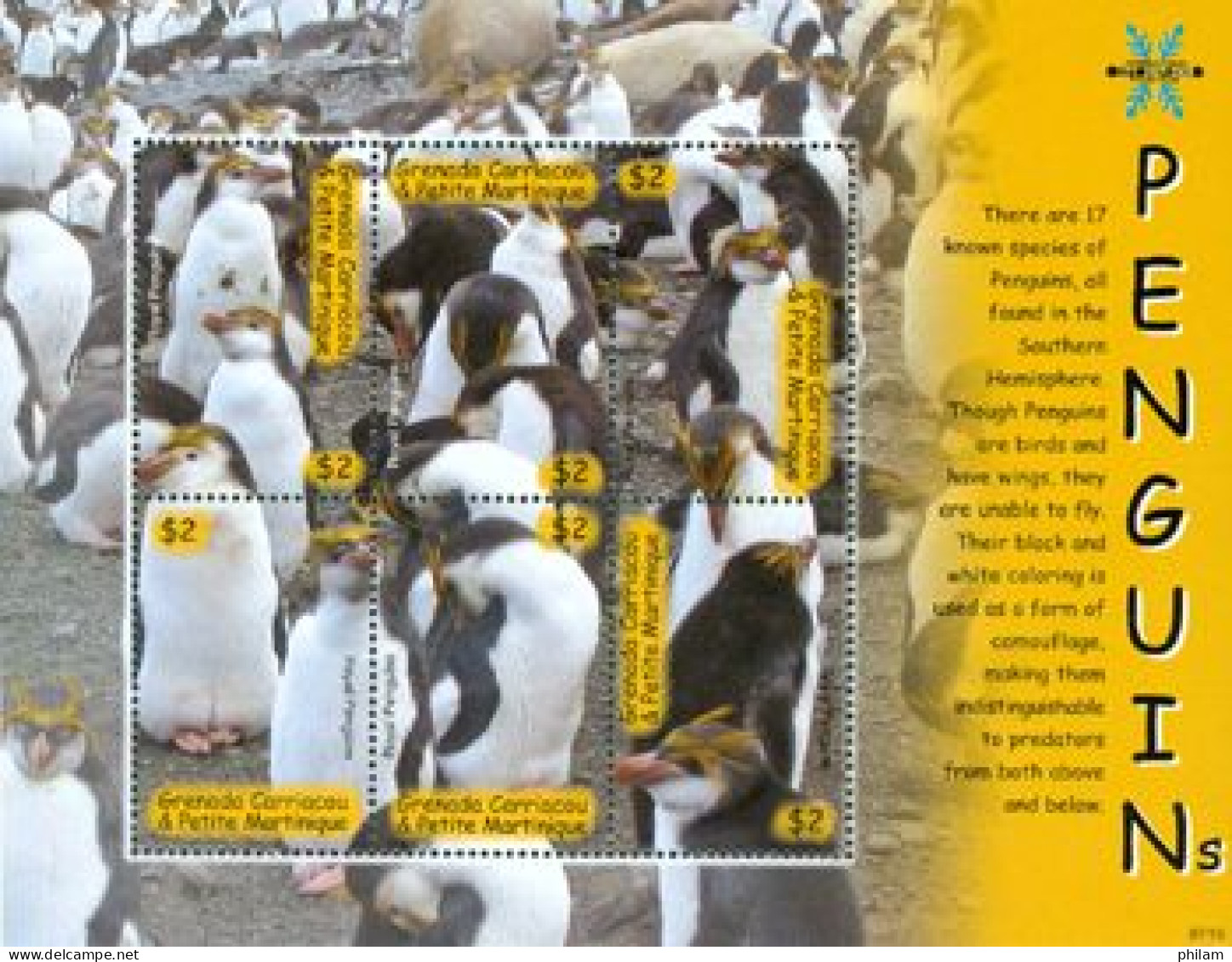 GRENADA GRENADINES 2007 - Pingouins - 6 V. - Penguins