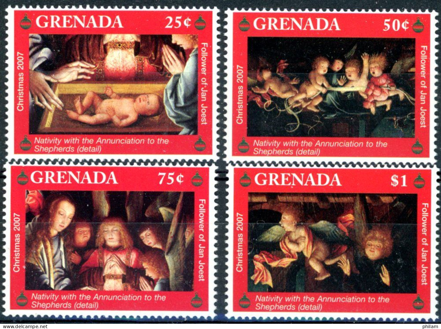 GRENADA 2007 - Noël - Scènes De Nativité - 4 V. - Navidad