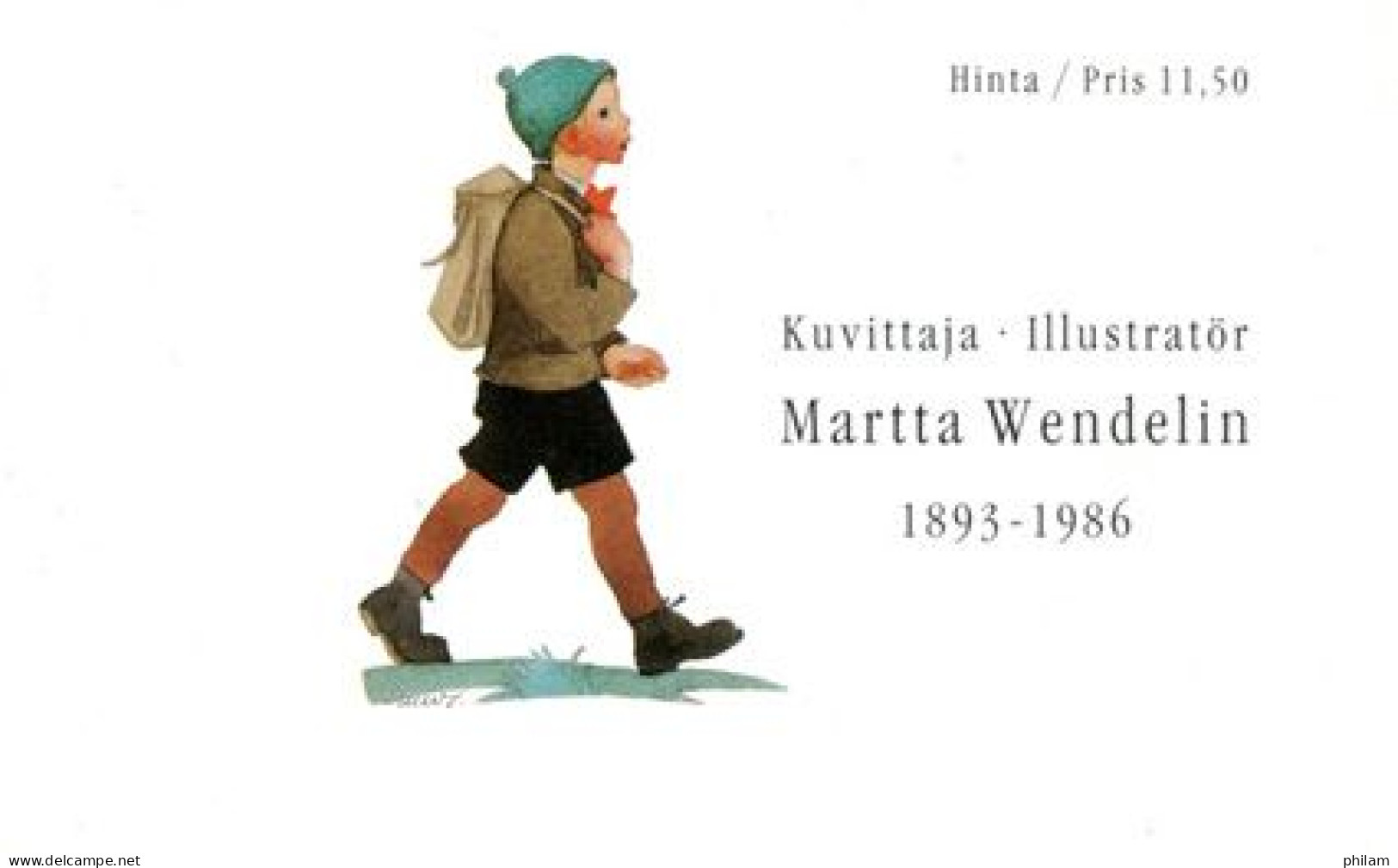 FINLANDE 1993 - Martha Wendelon - Illustratrice - Carnet - Ongebruikt