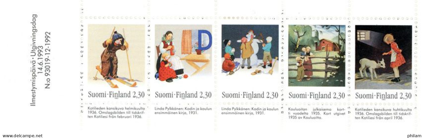 FINLANDE 1993 - Martha Wendelon - Illustratrice - Carnet - Ungebraucht