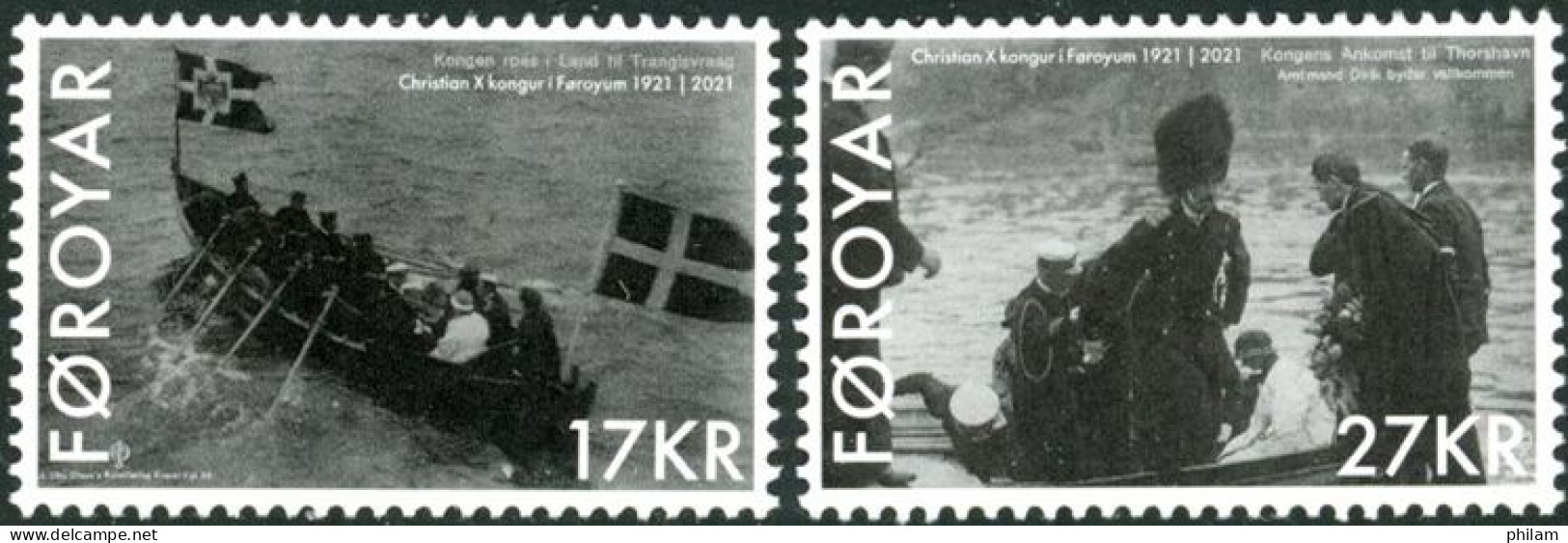 FEROES 2021 - Visite Royale 1921 - 2 V. - Islas Faeroes