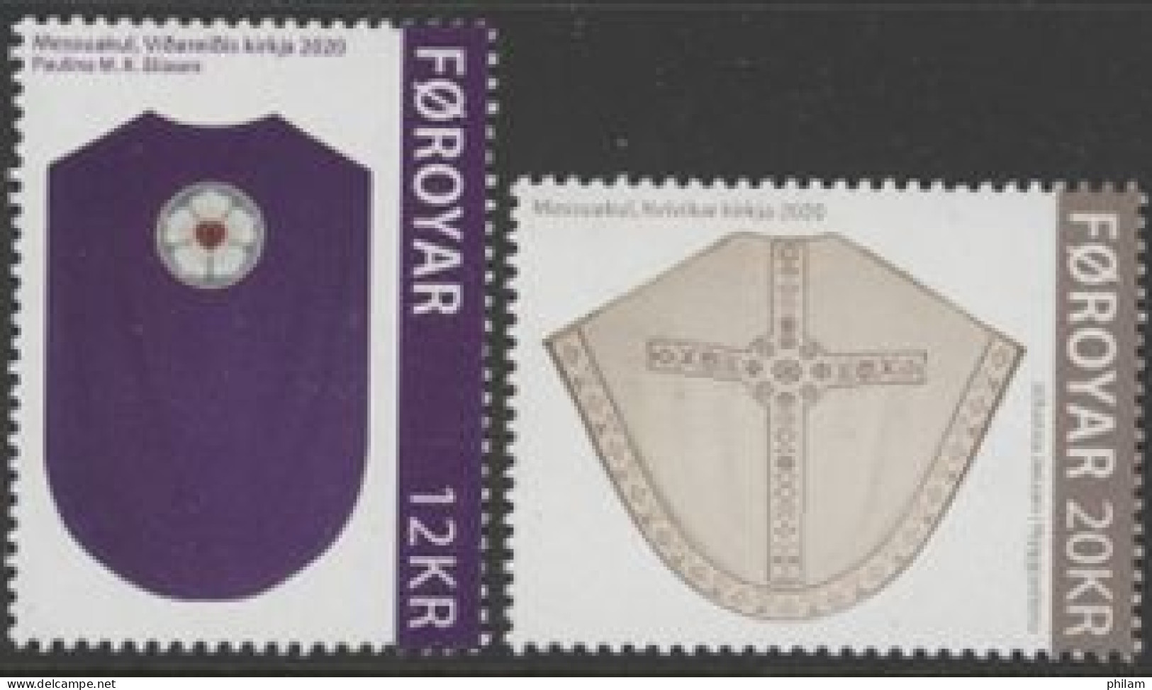 FEROES 2020 - Vêtements Liturgiques - Chasubles - II - 2 T.                                             - Faroe Islands