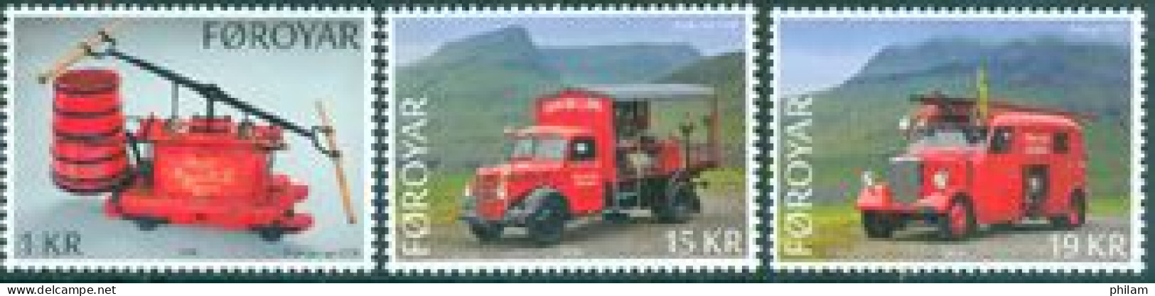 FEROES 2016 - Anciens Camions De Pompiers - 3 V.                                                        - Faroe Islands