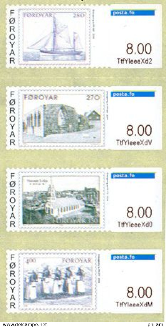 FEROES 2014 - 40 Ans De Timbres Féroiens - 4 Vignettes                                                   - Faroe Islands