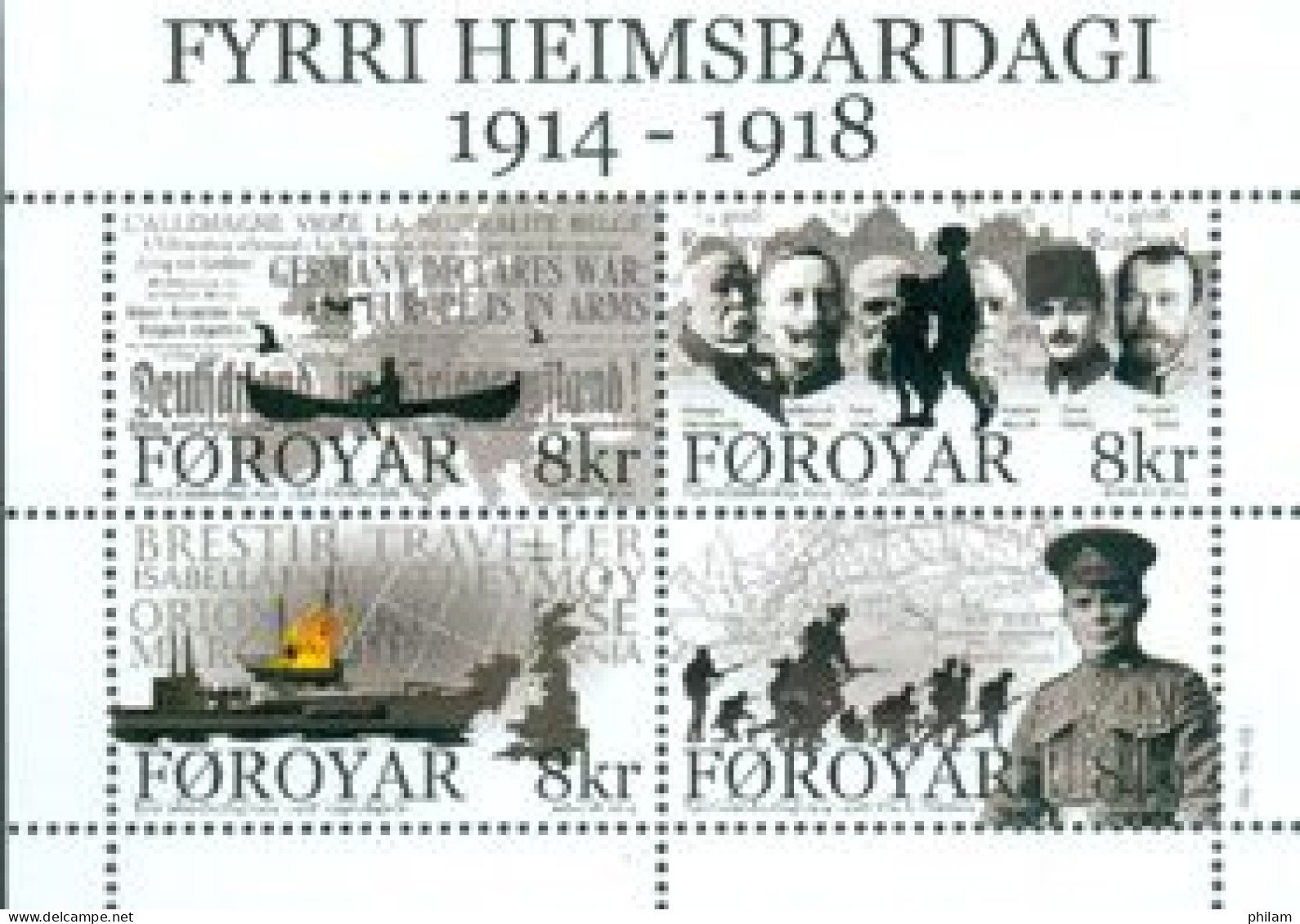 FEROES 2014 - WW1 - Première Guerre Mondiale - 1 BF - Färöer Inseln