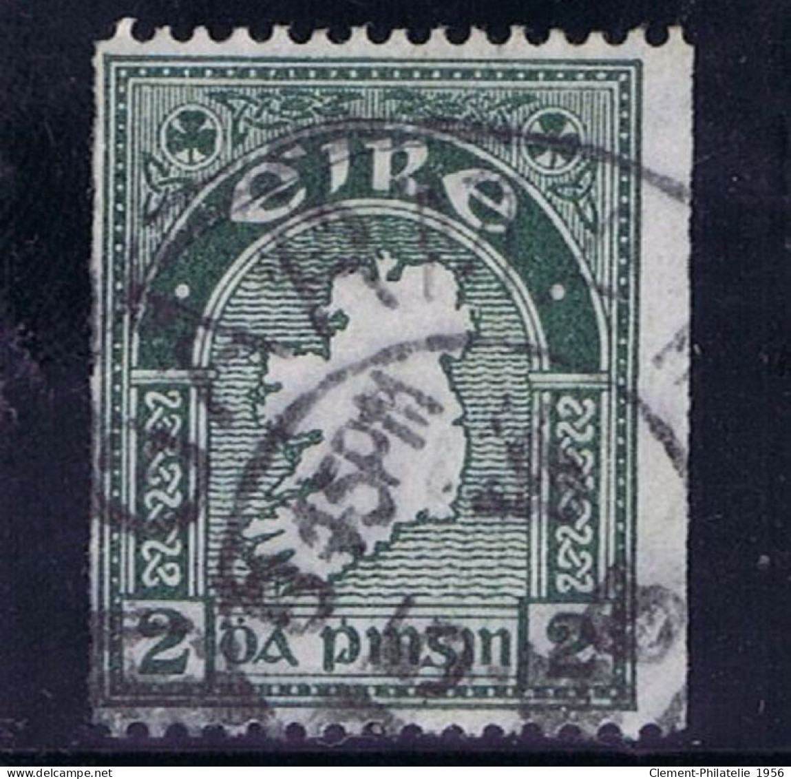 Ireland 1935 Rare Vertical Coil 2d Perf 15 X Imperf., Used With Wexford Cds 25 V 36 - Gebraucht